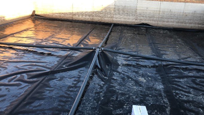 copertura anti emissioni a lavoro ultimato! presso soc.agr. spaggiari (mn)