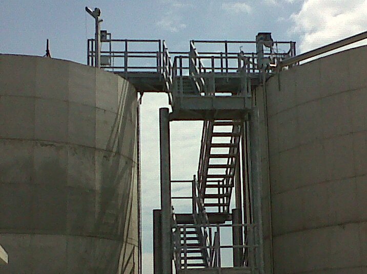 scale accesso impianto biogas