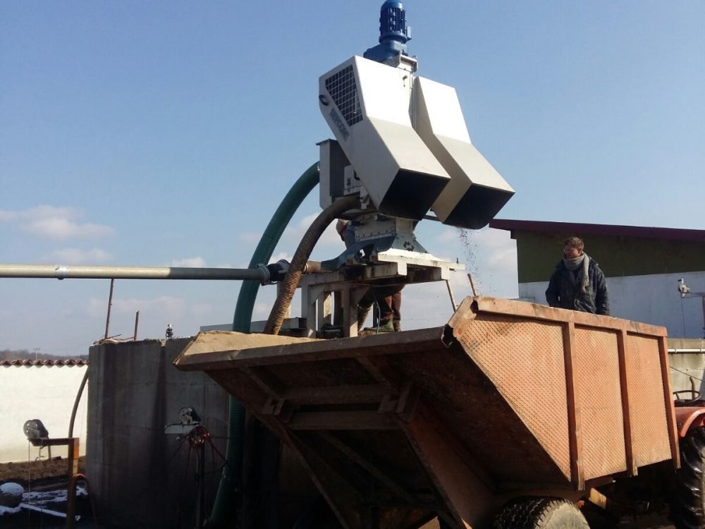 separatore verticale per suini in funzione